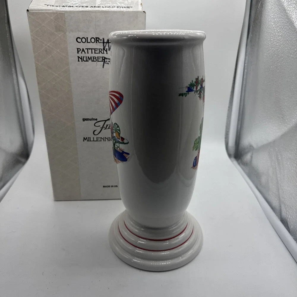 White Fiesta Millennium lll Vase Sunporch China Specialties #30 Of 500